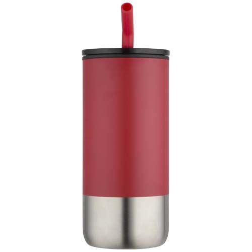 Gobelet isotherme Grayson 480 ml certifié RCS avec paille en silicone