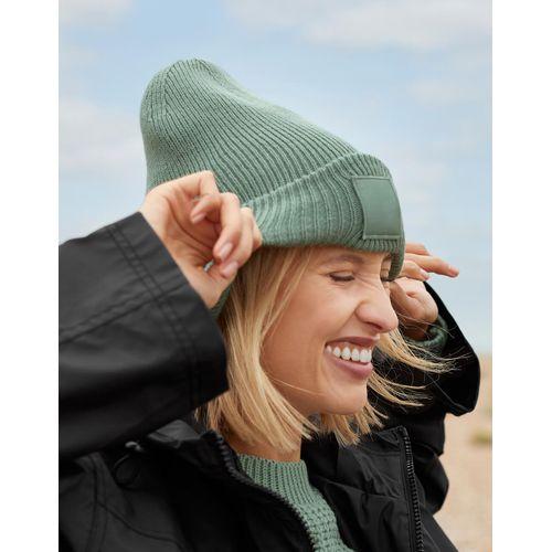 Deep Cuffed Tonal Patch Beanie