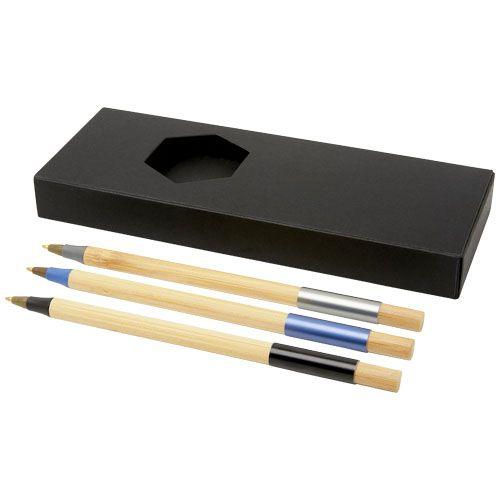 Parure Kerf de stylos en bambou, 3 pièces