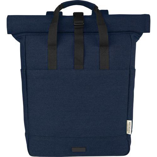 Joey 15” GRS recycled canvas rolltop laptop backpack 15L