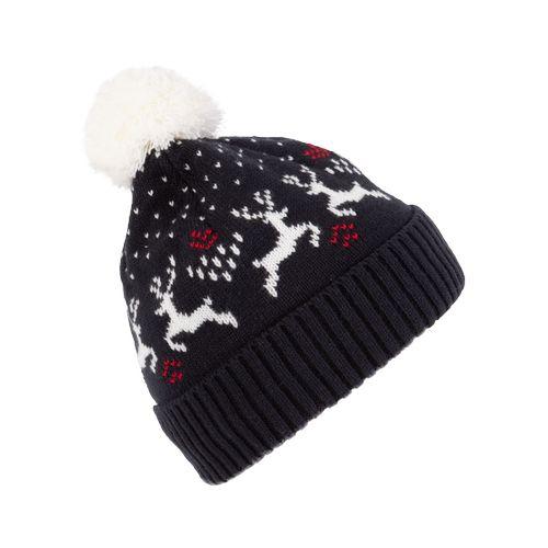 Christmas beanie with reindeer design