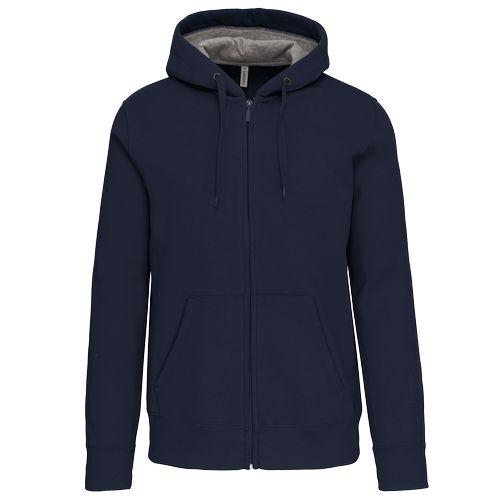 Full zip hooded sweatshirt