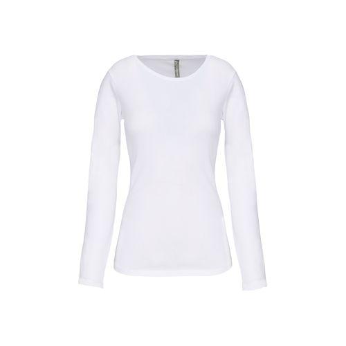 T-shirt col rond manches longues femme