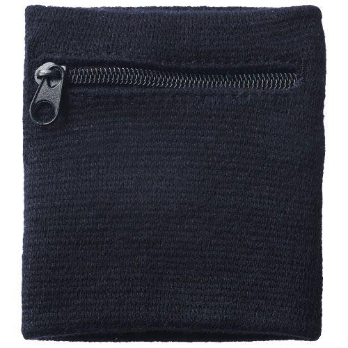 Brisky performance wristband with zippered pocket