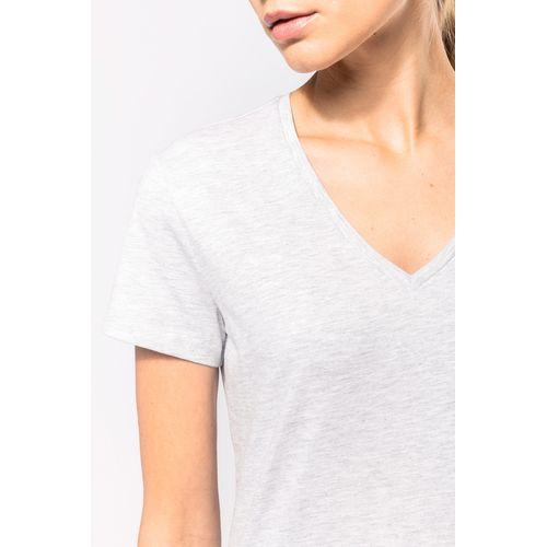 T-shirt col V manches courtes femme