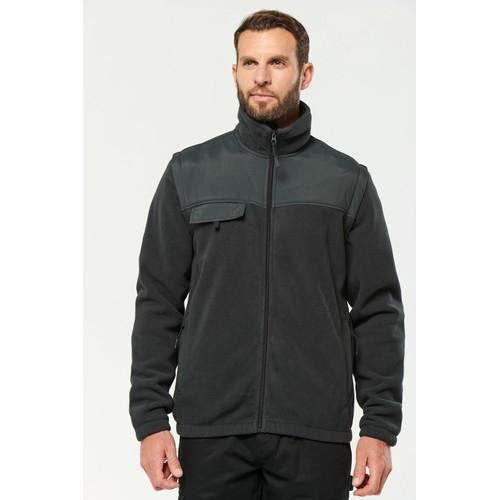 Fleece jacket with removable sleeves