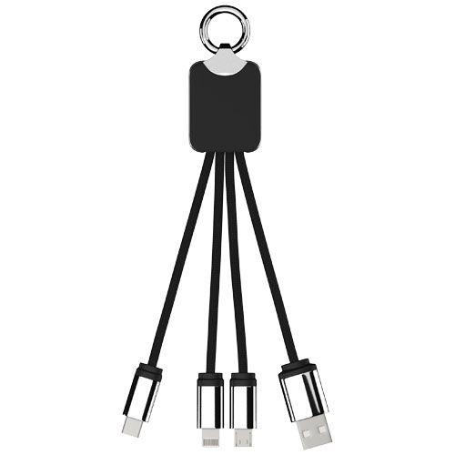 Câble carré 3-en-1 avec logo lumineux SCX.design C15