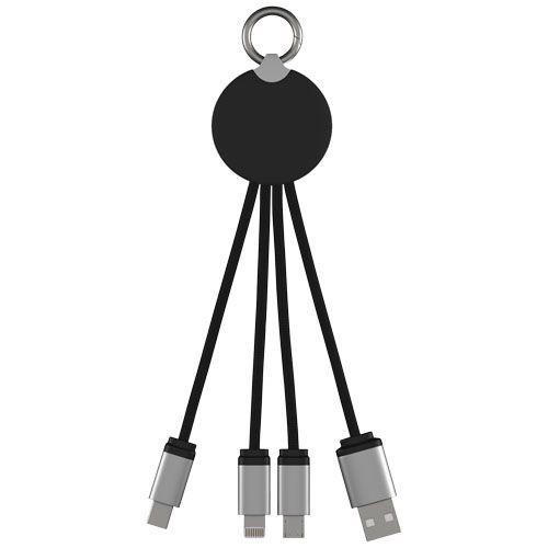 Câble rond 3-en-1 avec logo lumineux SCX.design C16