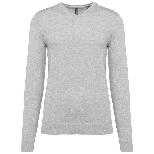 Men's eco-friendly V-neck jumper