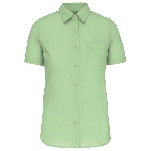 Ladies’ easy-care short sleeve polycotton poplin shirt