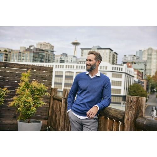 Cutter & Buck Oakville V-Neck Men grischiné XL