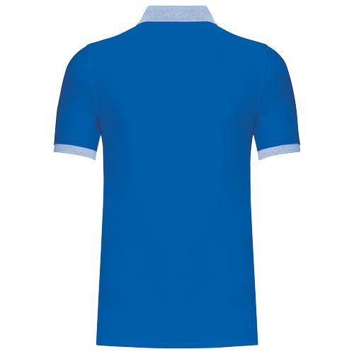 Polo piqué bicolore homme
