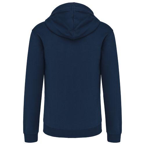 Men's contrast hooded full zip sweatshirt
