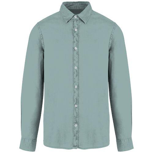Eco-friendly men's washed effect shirt