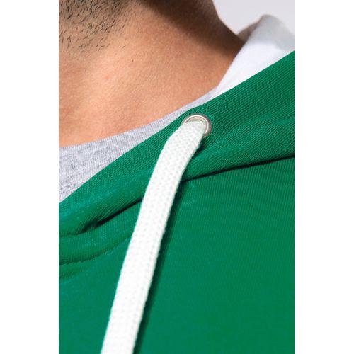Men's contrast hooded full zip sweatshirt