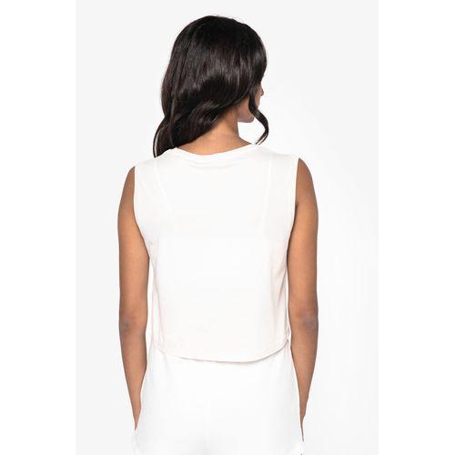 T-shirt écoresponsable  crop sans manche femme