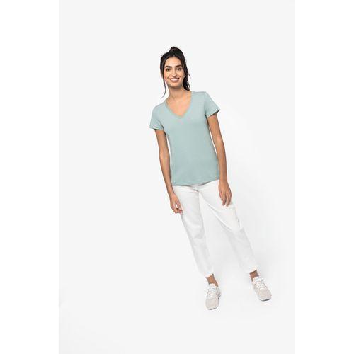 T-shirt écoresponsable col V femme