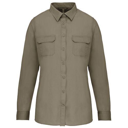 Ladies' long sleeved safari shirt