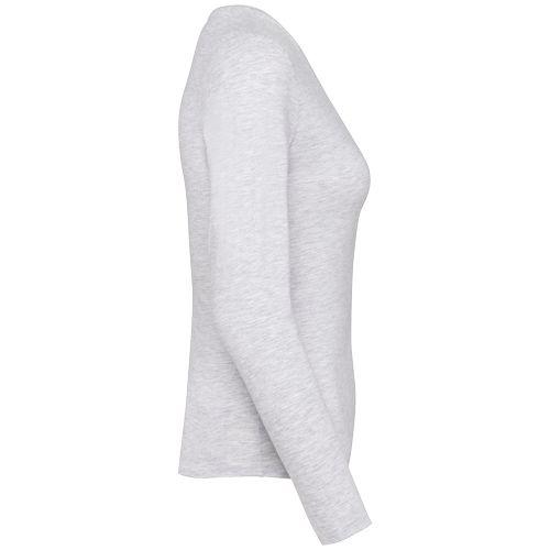 T-shirt col rond manches longues femme