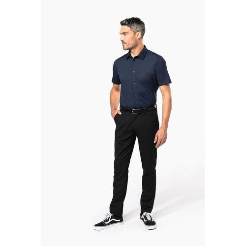 Cotton/elastane short-sleeved shirt