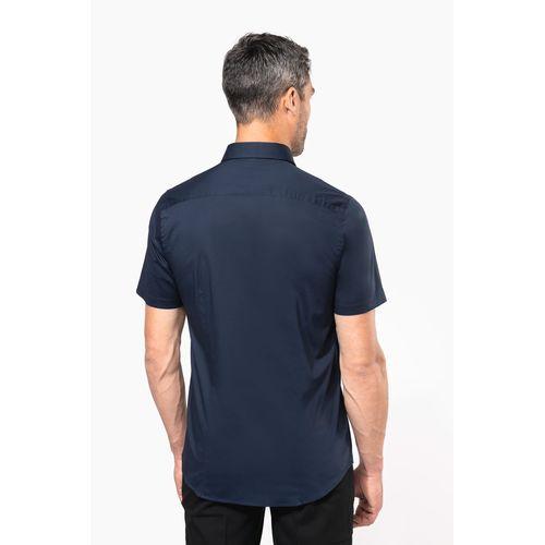 Cotton/elastane short-sleeved shirt