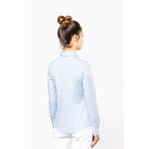 Chemise coton / élasthanne manches longues femme
