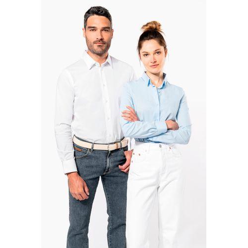 Men's long-sleeved cotton / elastane shirt