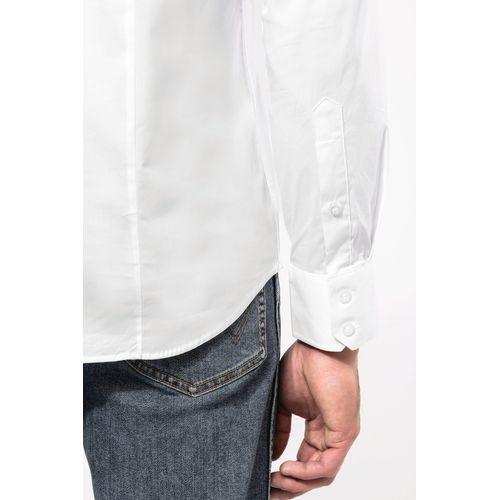 Men's long-sleeved cotton / elastane shirt