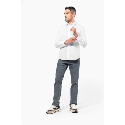 Men's long-sleeved cotton / elastane shirt