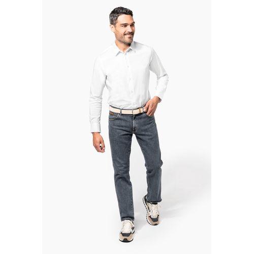 Men's long-sleeved cotton / elastane shirt