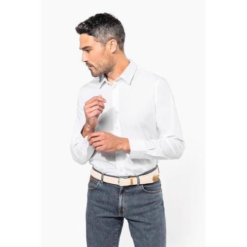 Men's long-sleeved cotton / elastane shirt