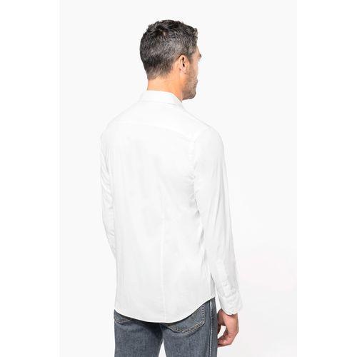 Men's long-sleeved cotton / elastane shirt