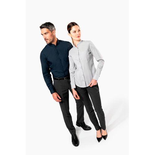 Men's long-sleeved mandarin collar shirt