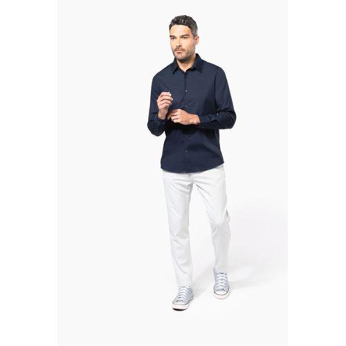 Men’s long-sleeved cotton poplin shirt