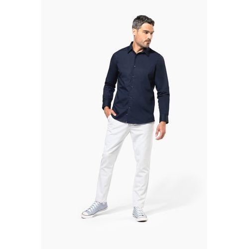 Men’s long-sleeved cotton poplin shirt