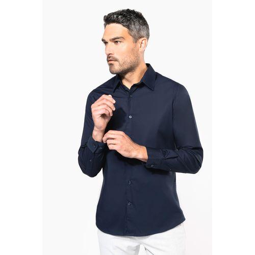 Men’s long-sleeved cotton poplin shirt