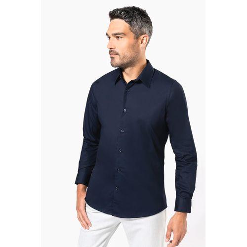 Men’s long-sleeved cotton poplin shirt