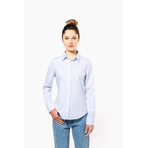 Ladies’ long-sleeved cotton poplin shirt