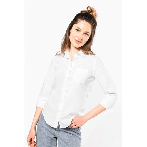 Ladies’ easy-care 3/4 sleeve polycotton poplin shirt