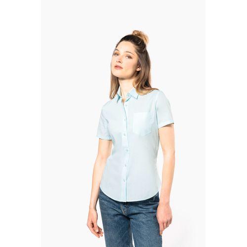 Ladies’ easy-care short sleeve polycotton poplin shirt
