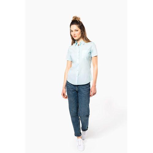 Ladies’ easy-care short sleeve polycotton poplin shirt