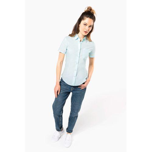 Ladies’ easy-care short sleeve polycotton poplin shirt