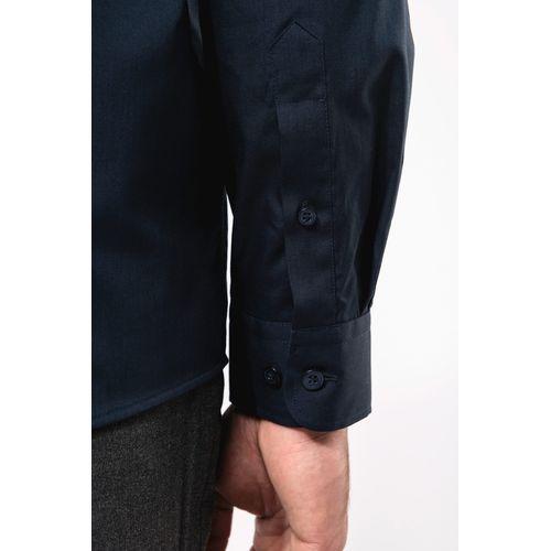 Men's long-sleeved mandarin collar shirt