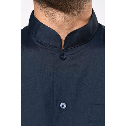 Men's long-sleeved mandarin collar shirt