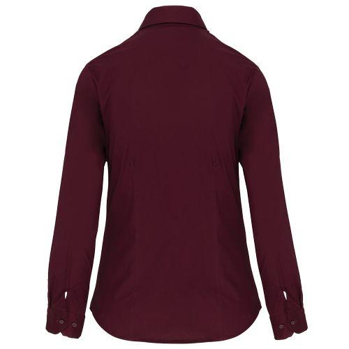 Chemise coton / élasthanne manches longues femme
