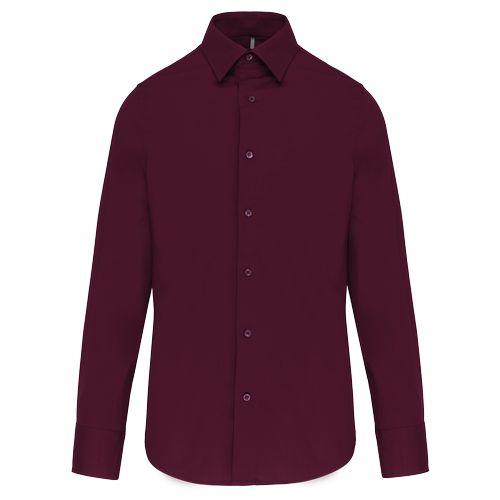 Men's long-sleeved cotton / elastane shirt