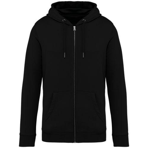 Eco-friendly unisex full zip hooded sweatshirt