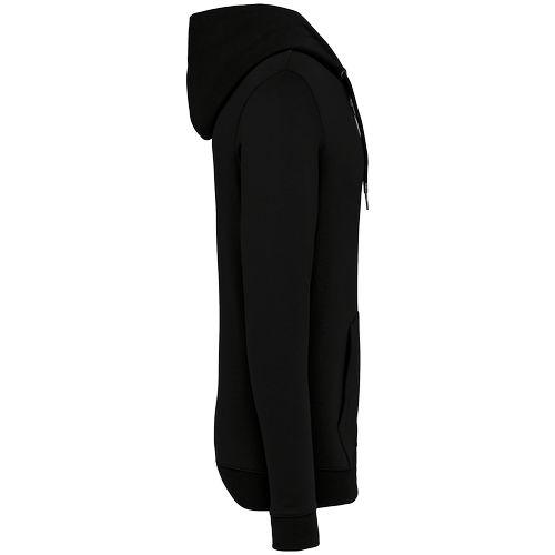 Eco-friendly unisex full zip hooded sweatshirt