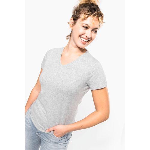 T-shirt col V manches courtes femme