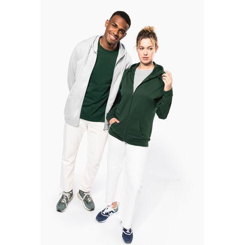 Full zip hooded sweatshirt